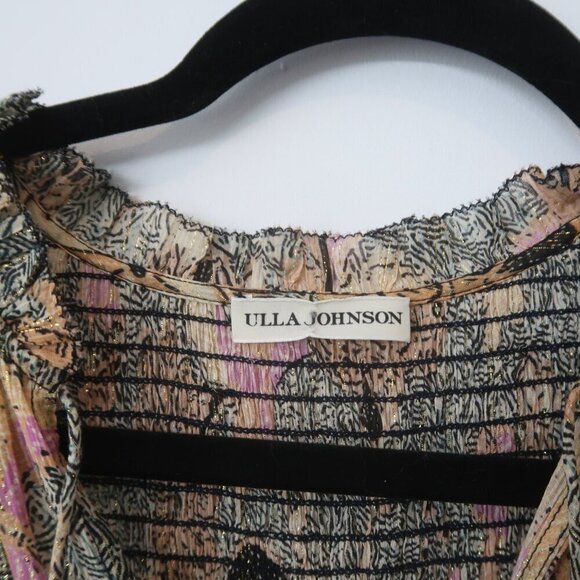 Ulla Johnson Paola Ruffled Printed Floral Midi Dress 2 - Picture 8 of 11